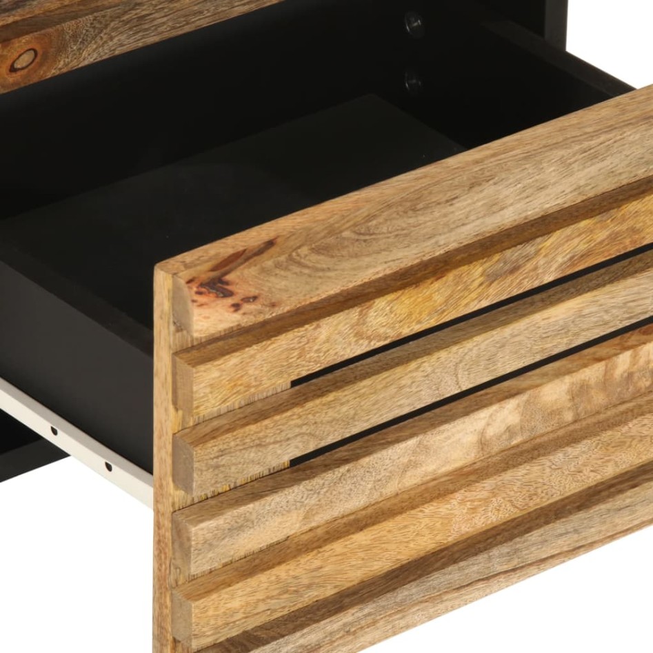 Aparador de madera maciza de mango rugosa 40x34x75