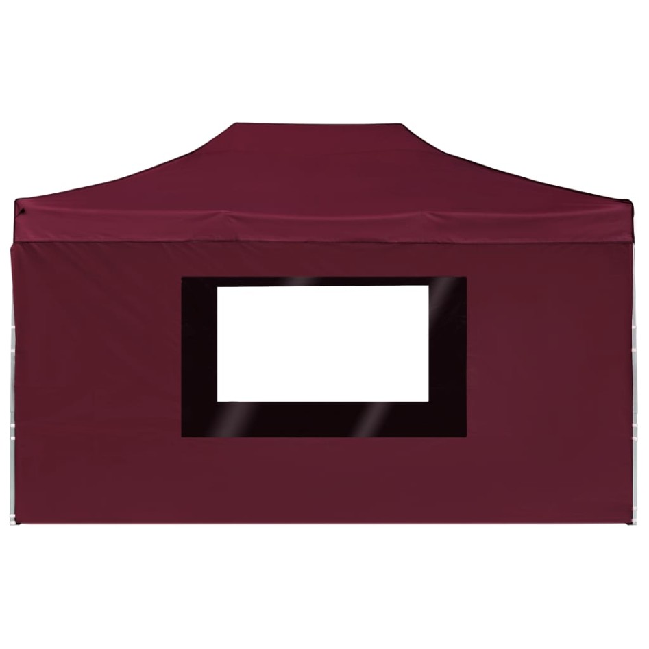 Carpa plegable profesional y paredes aluminio rojo tinto