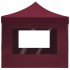 Carpa plegable profesional y paredes aluminio rojo tinto