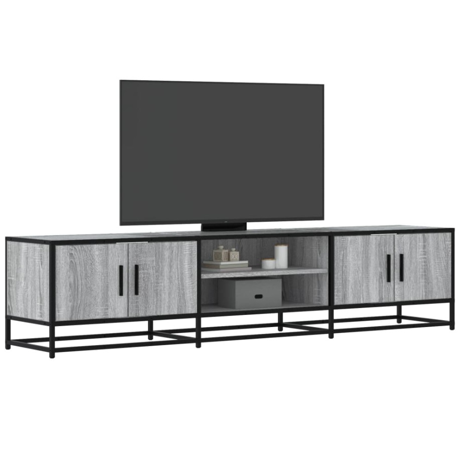 Mueble para TV madera de ingeniería gris Sonoma 180x35x41