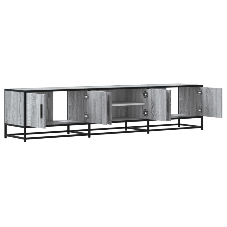 Mueble para TV madera de ingeniería gris Sonoma 180x35x41