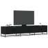 Mueble para TV madera de ingeniería negro 210x35x41