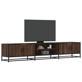 Mueble para TV madera de ingeniería marrón roble 210x35x41