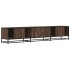 Mueble para TV madera de ingeniería marrón roble 210x35x41