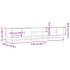 Mueble para TV madera de ingeniería marrón roble 210x35x41