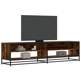 Mueble de TV madera de ingeniería roble ahumado 180,5x40x46