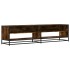 Mueble de TV madera de ingeniería roble ahumado 180,5x40x46