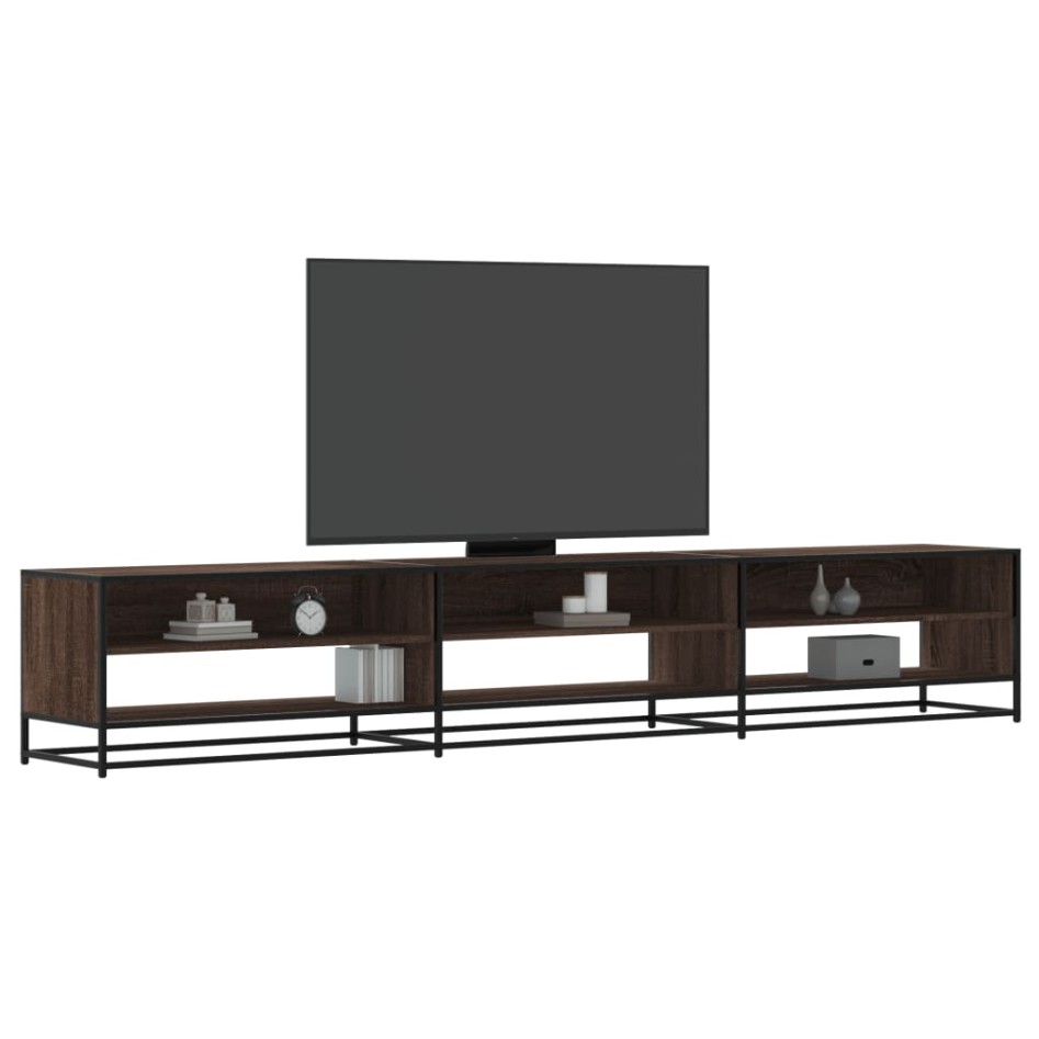 Mueble para TV madera de ingeniería marrón roble 270x40x46