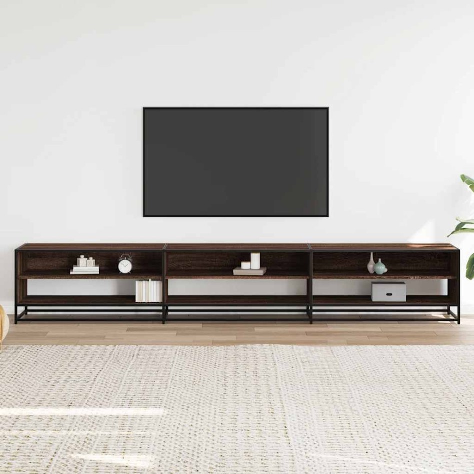 Mueble para TV madera de ingeniería marrón roble 270x40x46