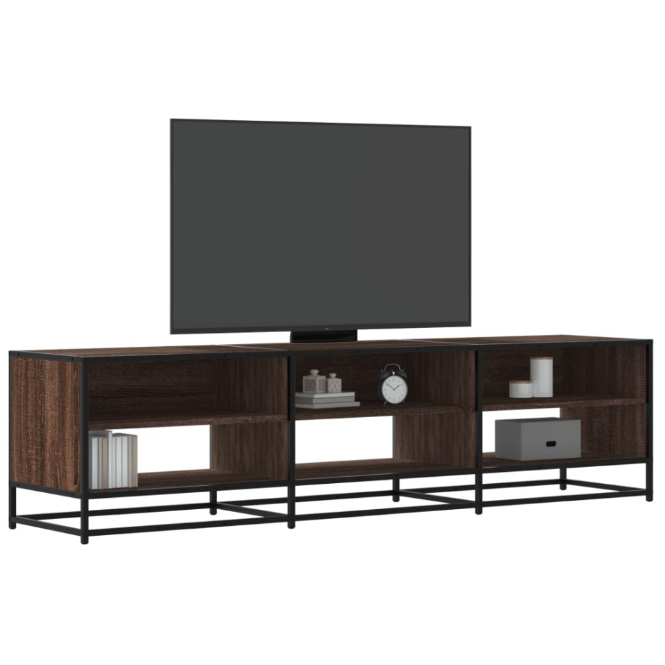 Mueble de TV madera de ingeniería marrón roble 180x40x46