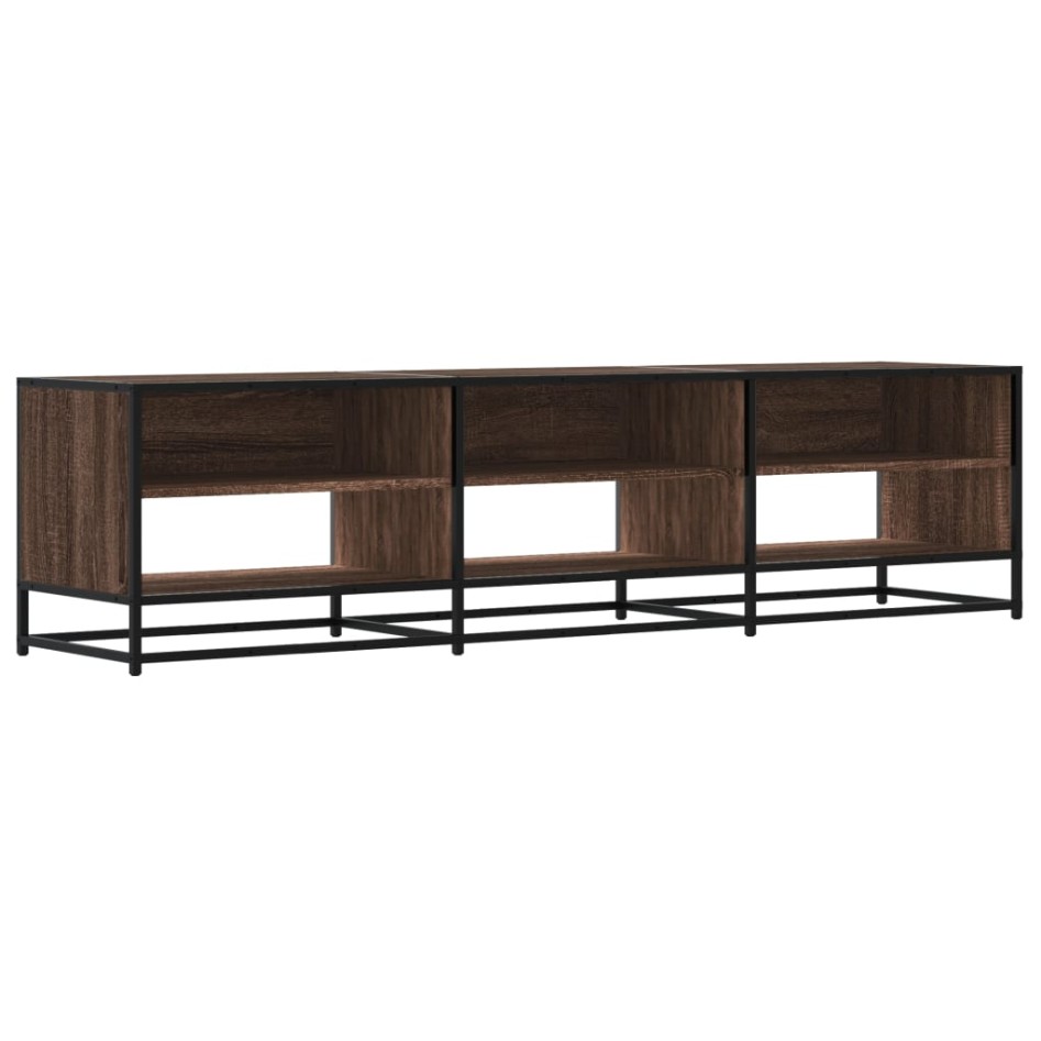 Mueble de TV madera de ingeniería marrón roble 180x40x46