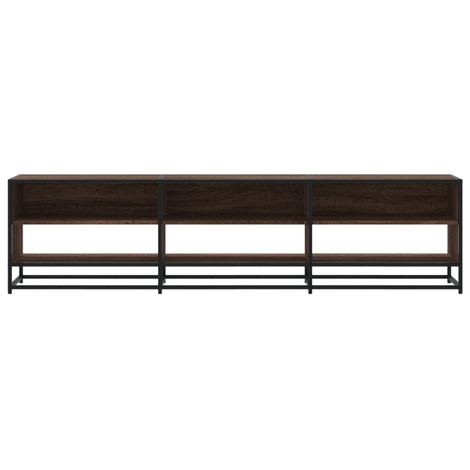 Mueble de TV madera de ingeniería marrón roble 180x40x46