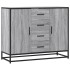 Aparador de madera de ingeniería gris Sonoma 92x35x76