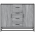 Aparador de madera de ingeniería gris Sonoma 92x35x76
