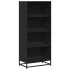 Estantería de madera de ingeniería negra 60x35x139