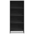 Estantería de madera de ingeniería negra 60x35x139