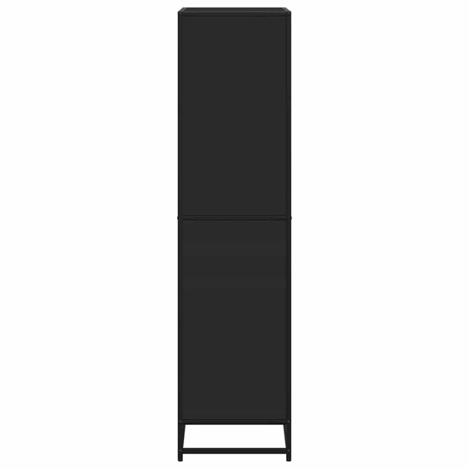 Estantería de madera de ingeniería negra 60x35x139