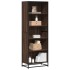 Estantería de madera de ingeniería marrón roble 60x35x170,5