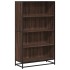 Estantería de madera de ingeniería marrón roble 80,5x35x139