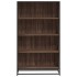 Estantería de madera de ingeniería marrón roble 80,5x35x139