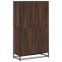 Estantería de madera de ingeniería marrón roble 80,5x35x139