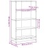 Estantería de madera de ingeniería marrón roble 80,5x35x139