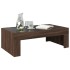 Mesa de centro con Infinity LED marrón roble 90x50x30