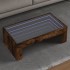 Mesa de centro con Infinity LED roble ahumado 90x50x30