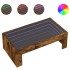 Mesa de centro con Infinity LED roble ahumado 90x50x30