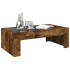 Mesa de centro con Infinity LED roble ahumado 90x50x30