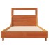 Cama sin colchón madera maciza de pino marrón cera 100x200