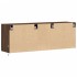 Mueble de TV de pared con luces LED marrón roble 130x31x45