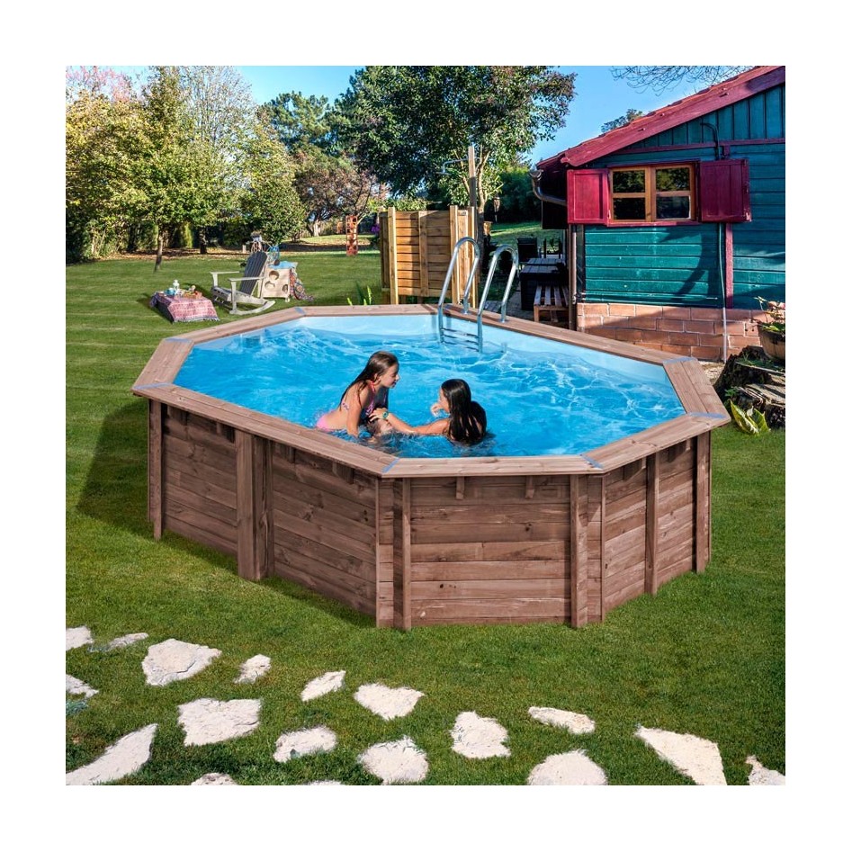 Bambú Piscina hexagonal