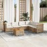 Set sofás de jardín 7 piezas y cojines ratán sintético