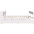 Estructura de cama sin colchón madera maciza de pino 160x200