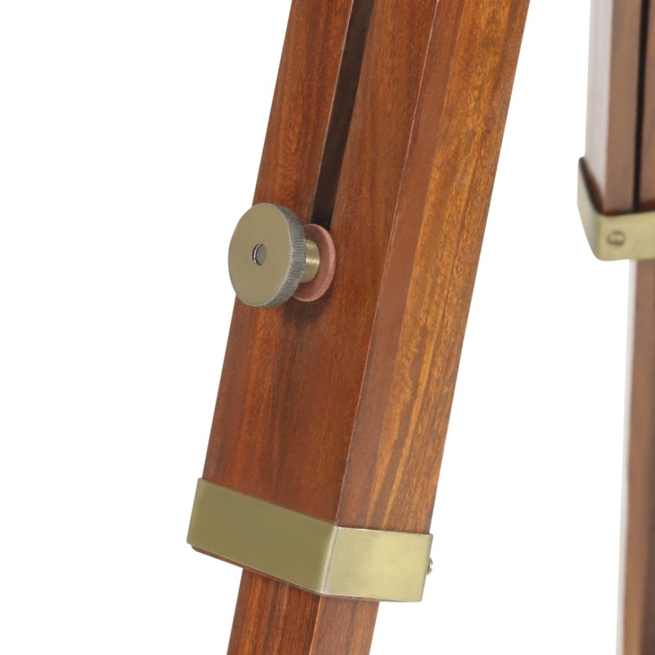 Lámpara de suelo con trípode madera maciza de mango 165