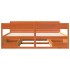 Cama sin colchón madera maciza de pino marrón cera 180x200