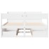Estructura de cama sin colchón madera de pino blanca 150x200