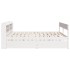 Estructura de cama sin colchón madera de pino blanca 150x200