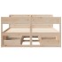 Estructura de cama sin colchón madera de pino blanca 140x200