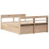 Estructura de cama sin colchón madera de pino blanca 140x200