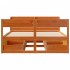Cama sin colchón madera maciza de pino marrón cera 140x190
