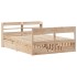 Estructura de cama sin colchón madera maciza de pino 140x190