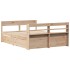 Estructura de cama sin colchón madera maciza de pino 140x190