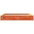 Cama sin colchón madera maciza de pino marrón cera 140x200