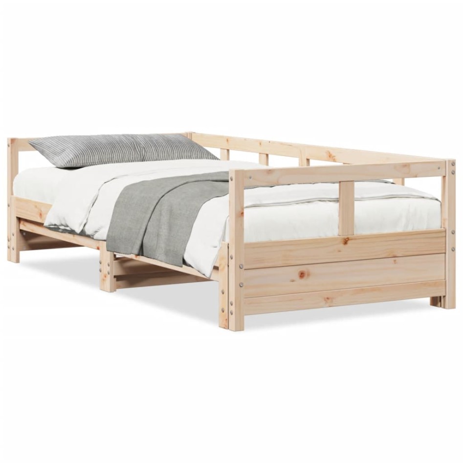 Sofá cama sin colchón madera maciza de pino 90x200