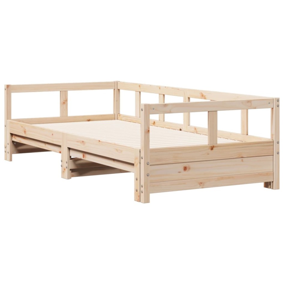 Sofá cama sin colchón madera maciza de pino 90x200