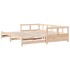 Sofá cama sin colchón madera maciza de pino 90x200