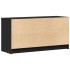 Mueble de TV con LED madera de ingeniería negro 100x34x50