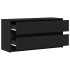 Mueble de TV con LED madera de ingeniería negro 100x34x50